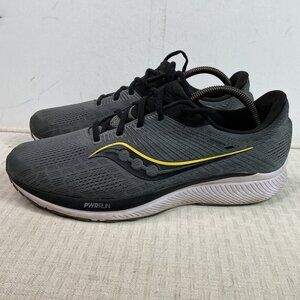 Saucony Mens Size 12 Gray/Yellow Guide 14 Running Sneakers Light Athletic Shoes
